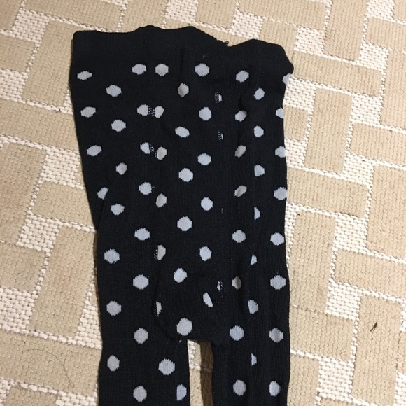 4 tights sock knit polka dot dye black bundle - Picture 7 of 7